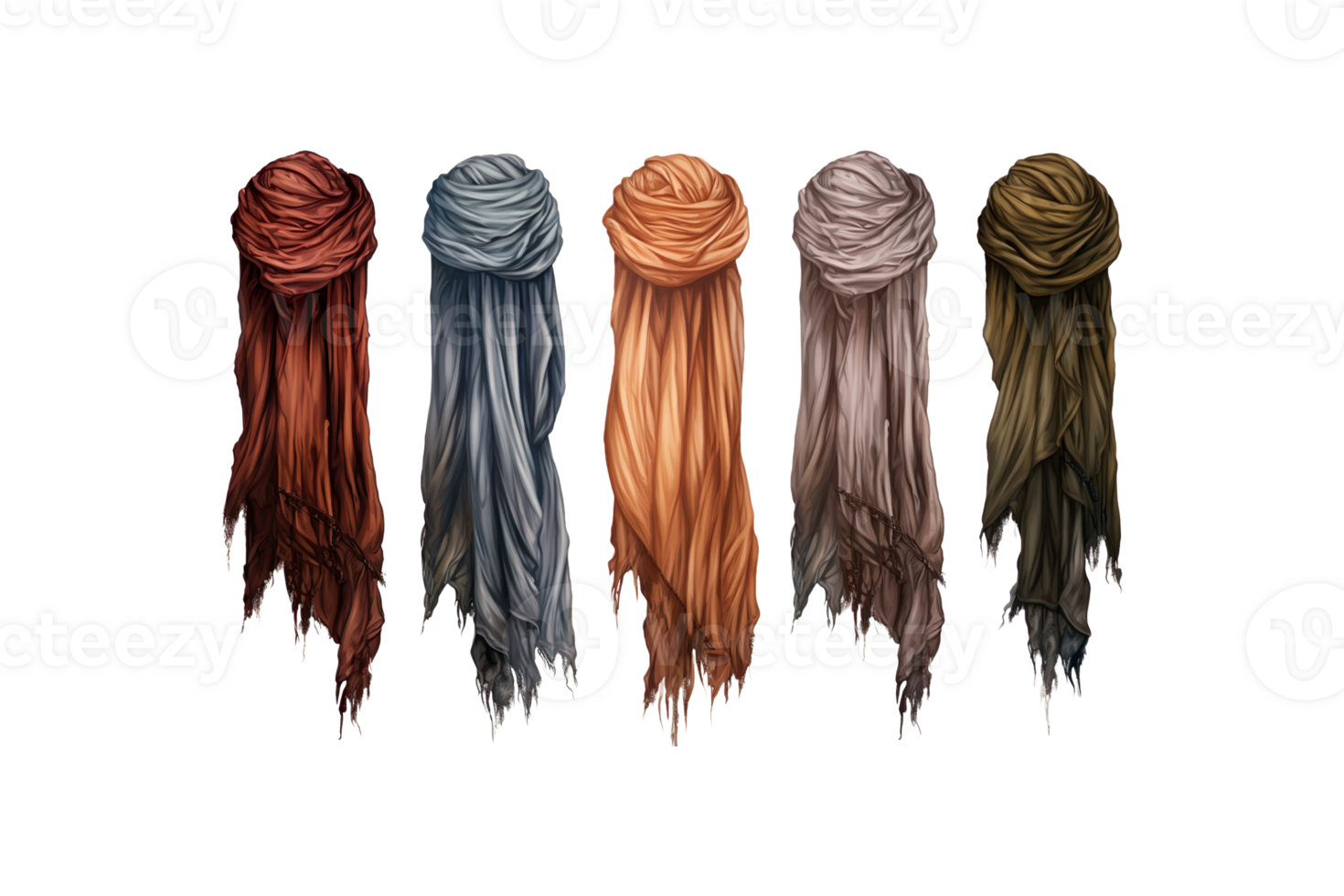Cotton Stoles isolated on transparent background. png