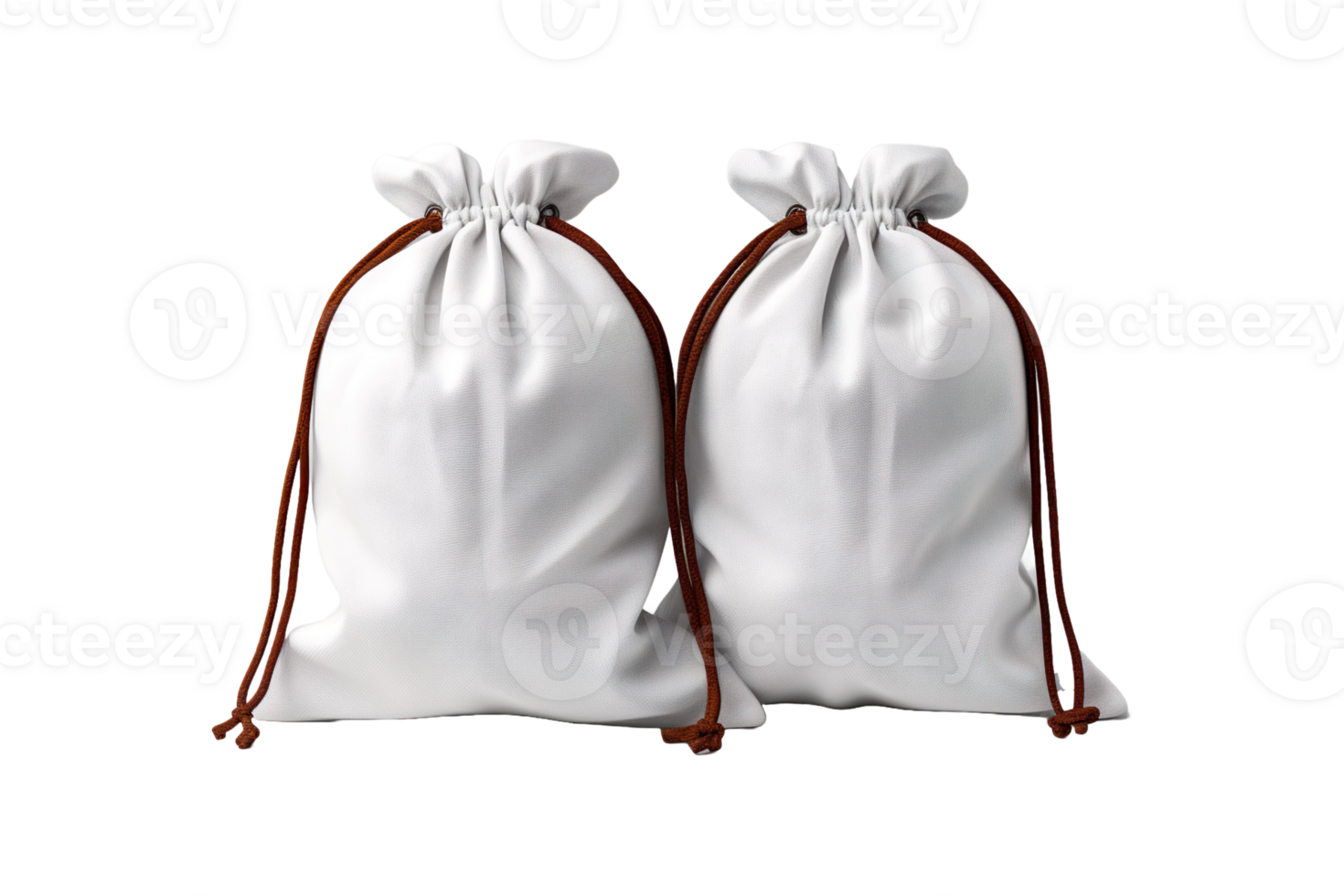 Cotton Drawstring Bags isolated on transparent background. png