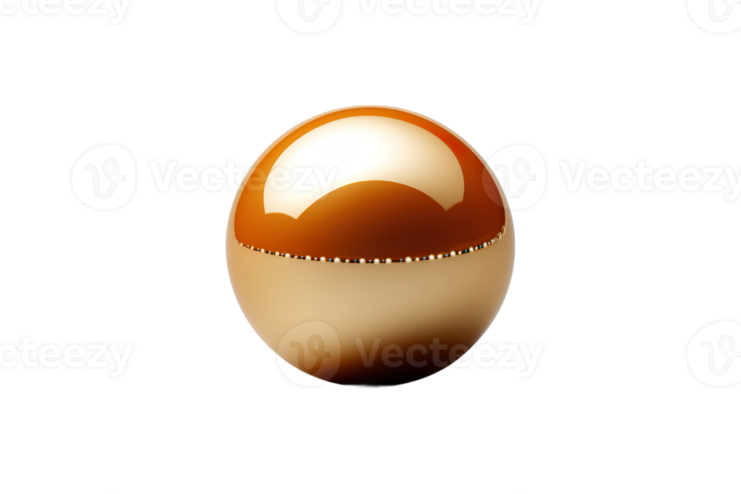 Coated Bead isolated on transparent background. png