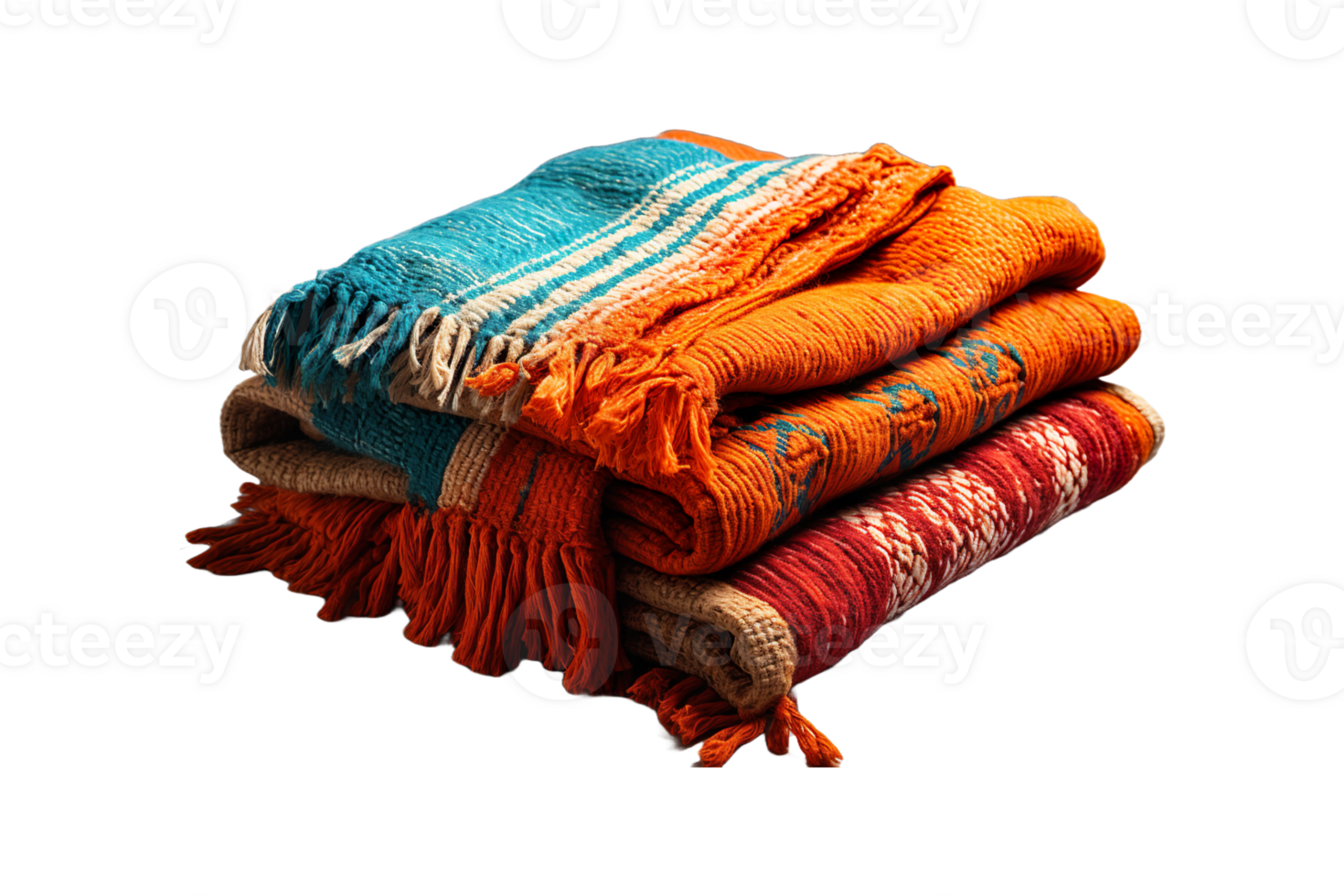 Cotton Handloom Rugs isolated on transparent background. png