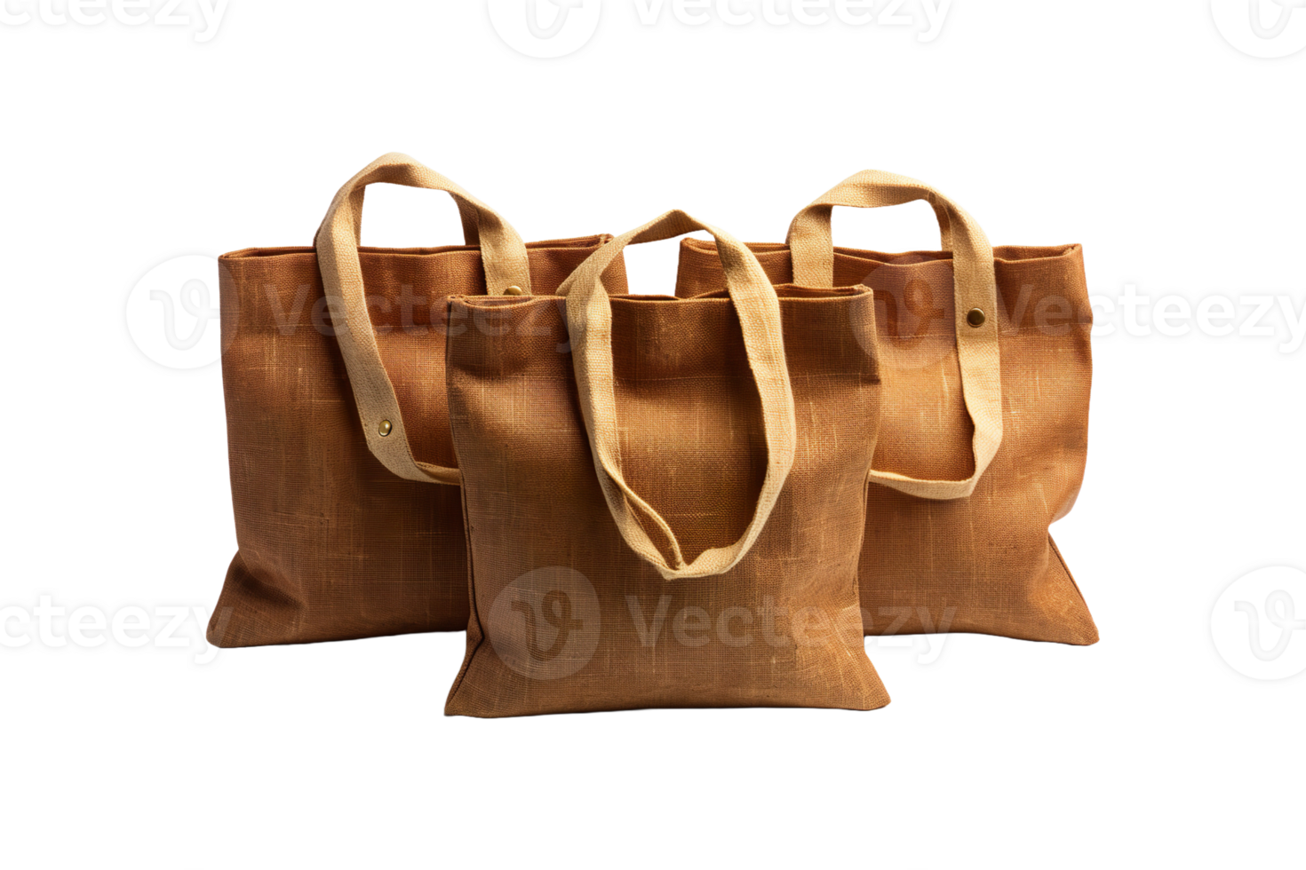 Custom Jute Bags isolated on transparent background. png