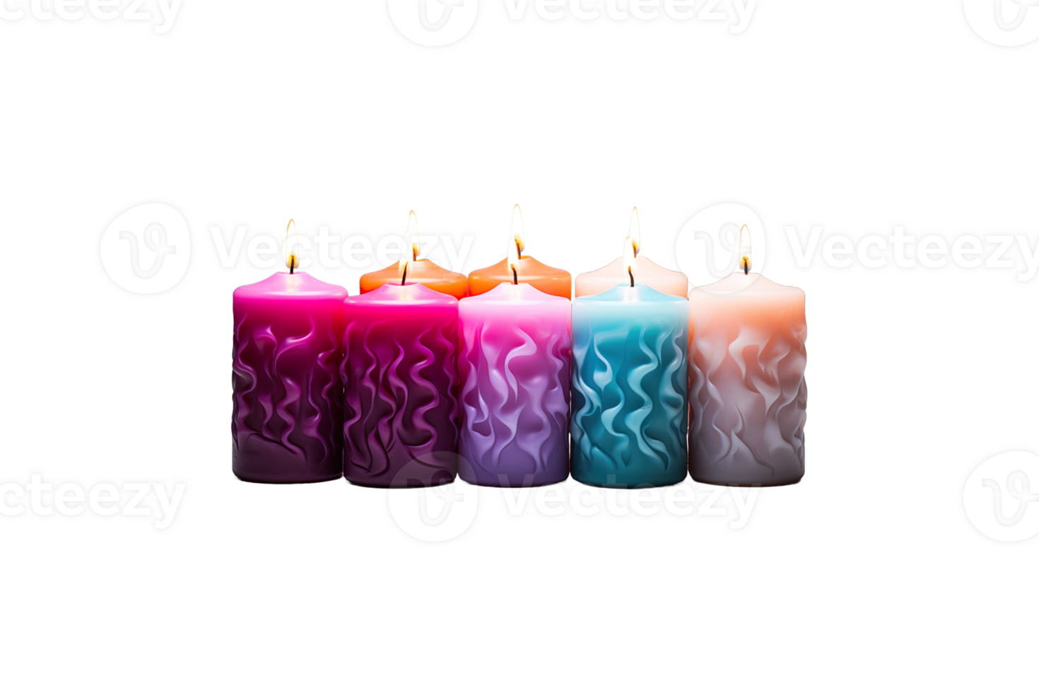 Color Changing Candle isolated on transparent background. png