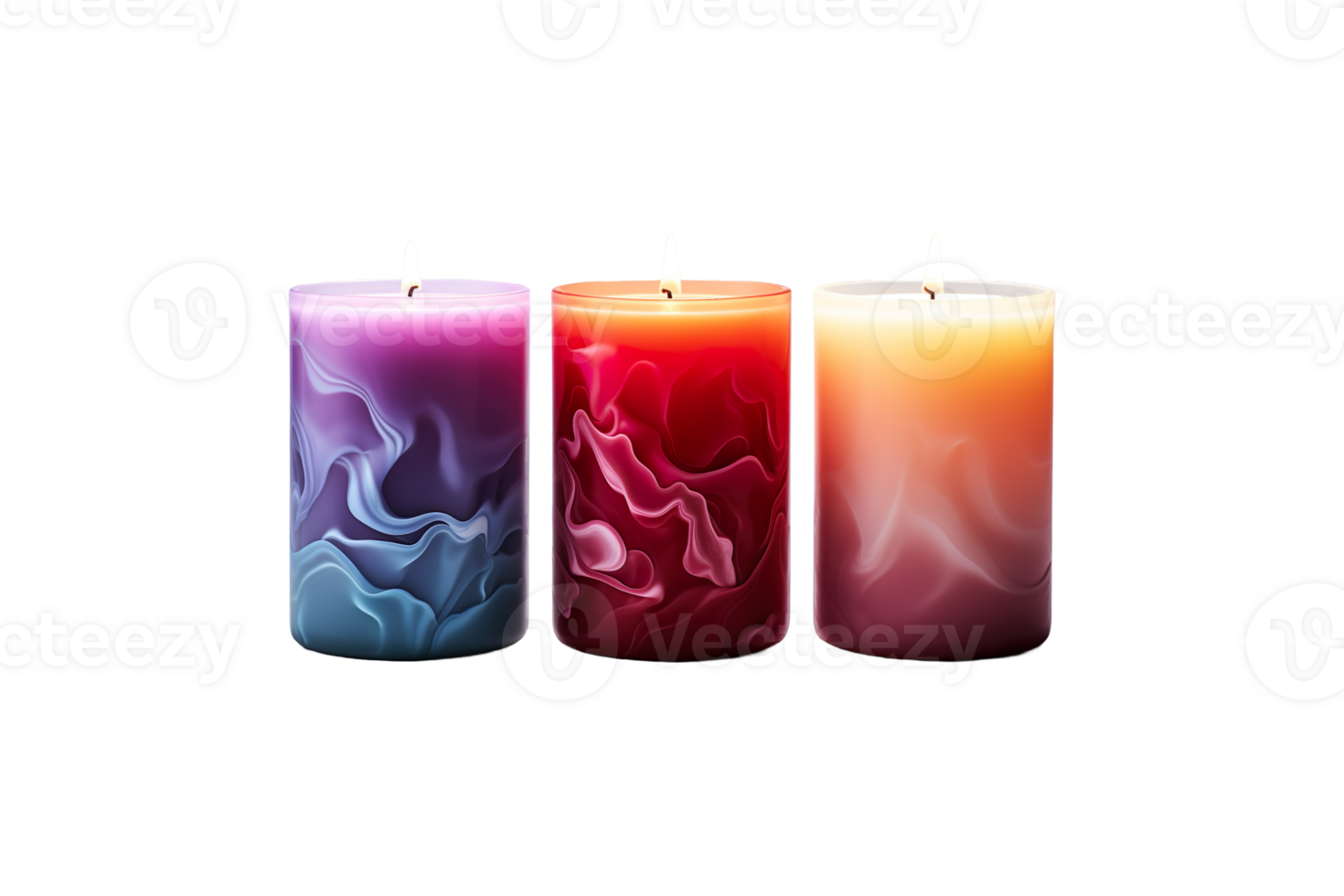 Color Changing Candle isolated on transparent background. png