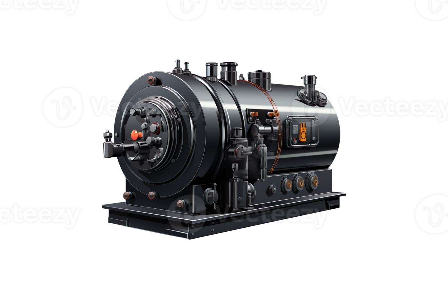 Coal Thermic Fluid Heater isolated on transparent background. png