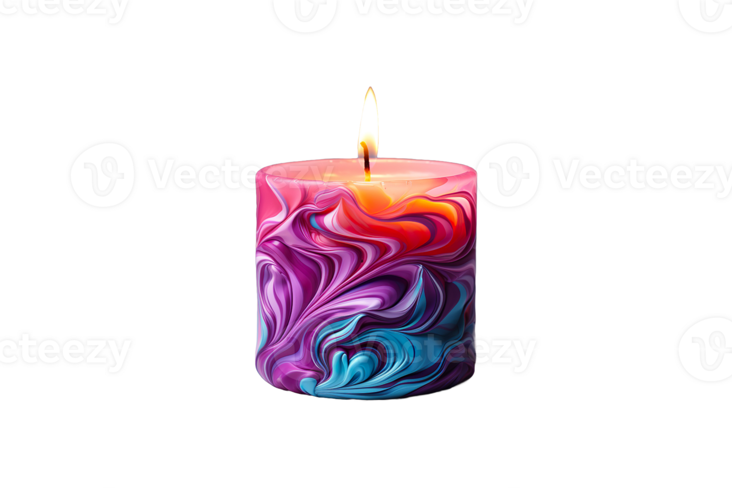 Color Changing Candle isolated on transparent background. png