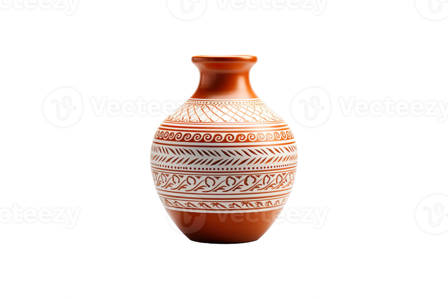 Clay Vase isolated on transparent background. png
