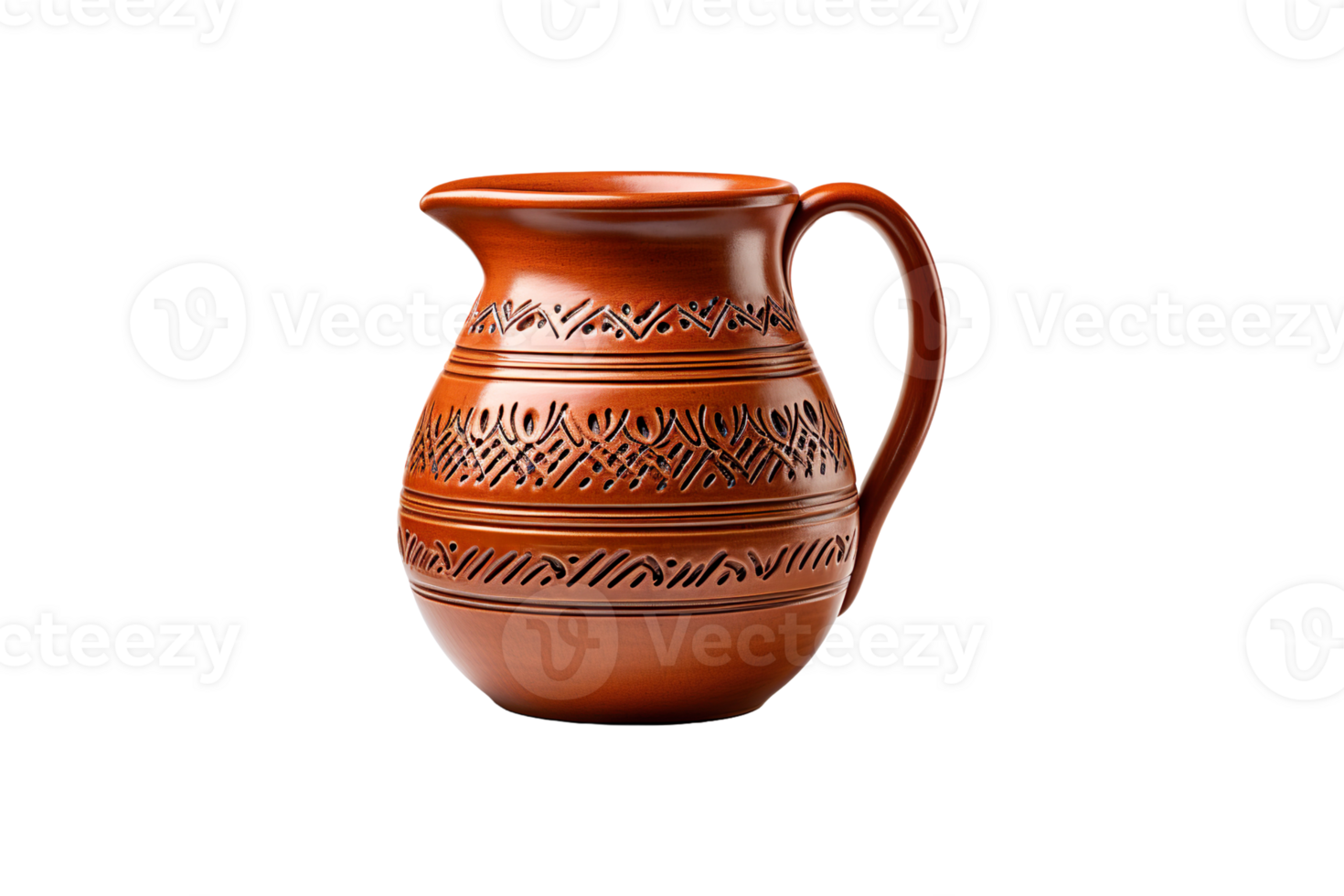 Clay Jug isolated on transparent background. png