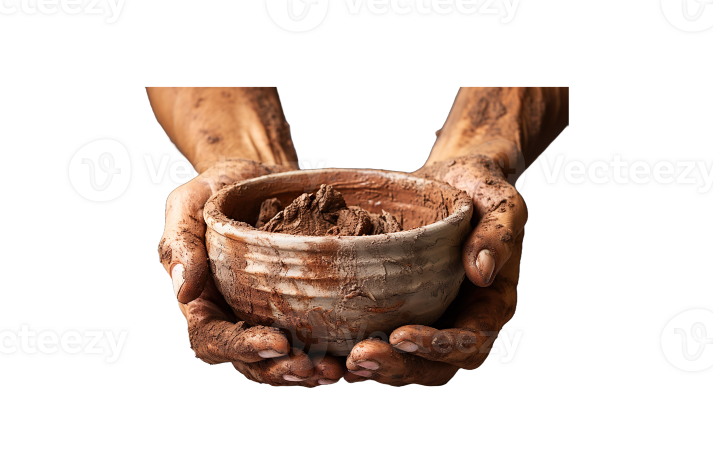 Clay Handi isolated on transparent background. png