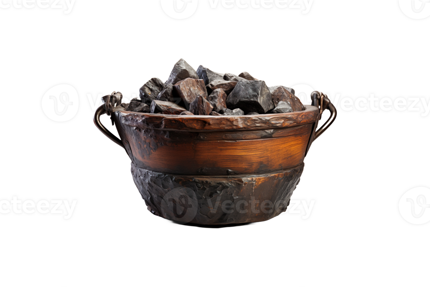 Coal Bucket isolated on transparent background. png