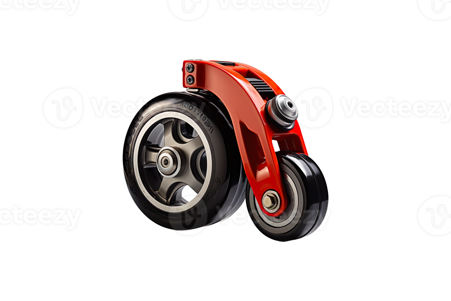 Cooler Trolley Caster Wheel isolated on transparent background. png