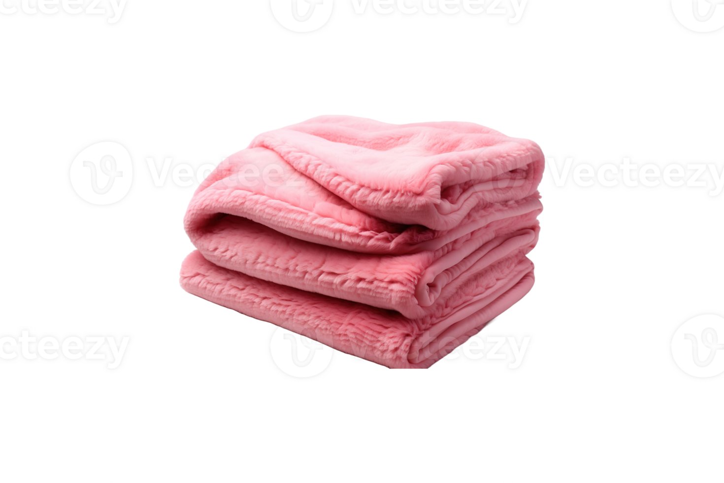 Coral Fleece Blankets isolated on transparent background. png