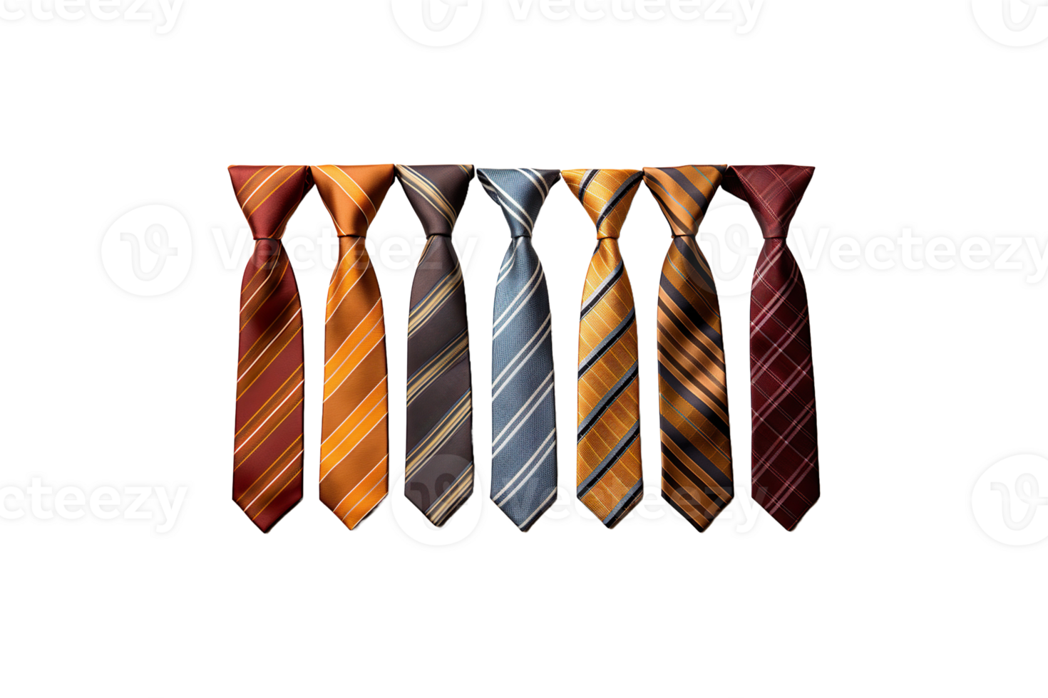 Corporate Ties isolated on transparent background. png