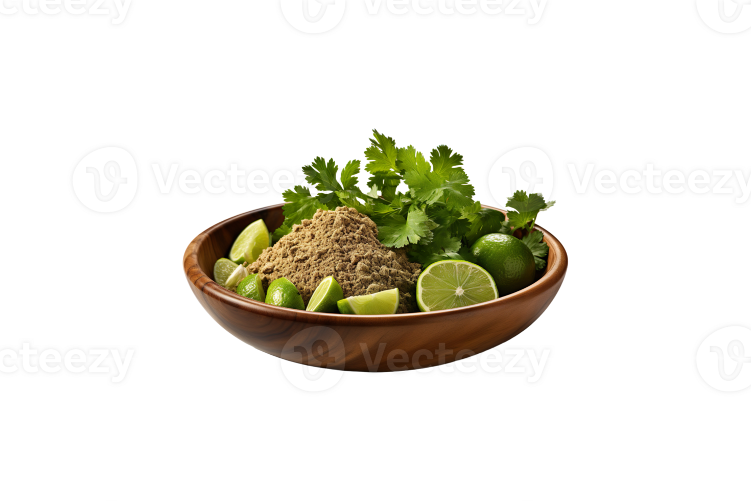 Coriander Powder isolated on transparent background. png