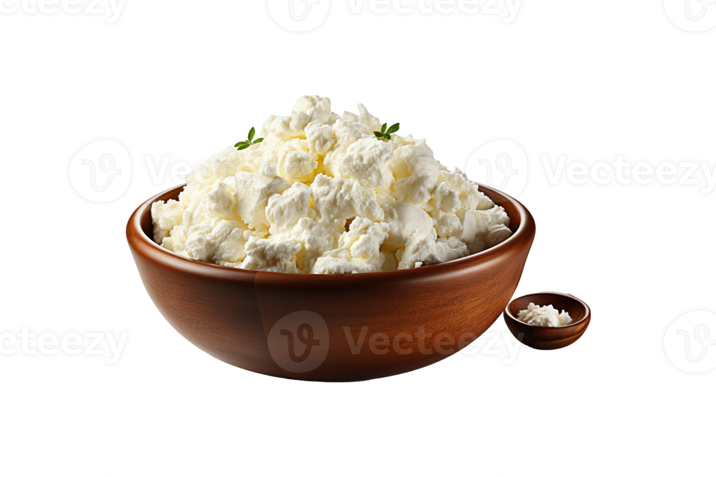 Cottage Cheese isolated on transparent background. png
