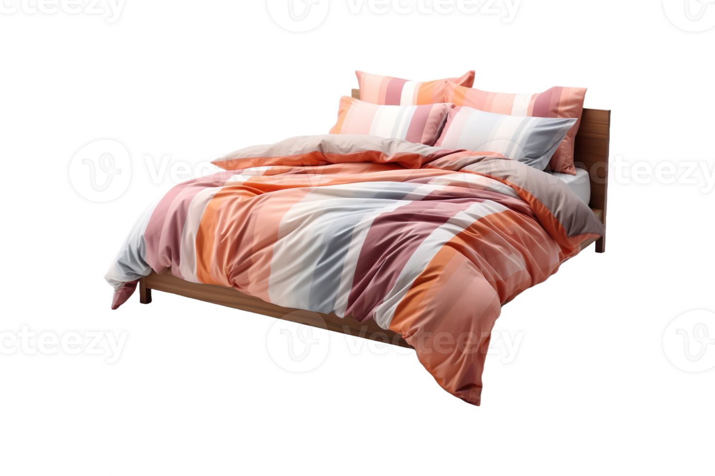 Cotton Double Bed Sheets isolated on transparent background. png