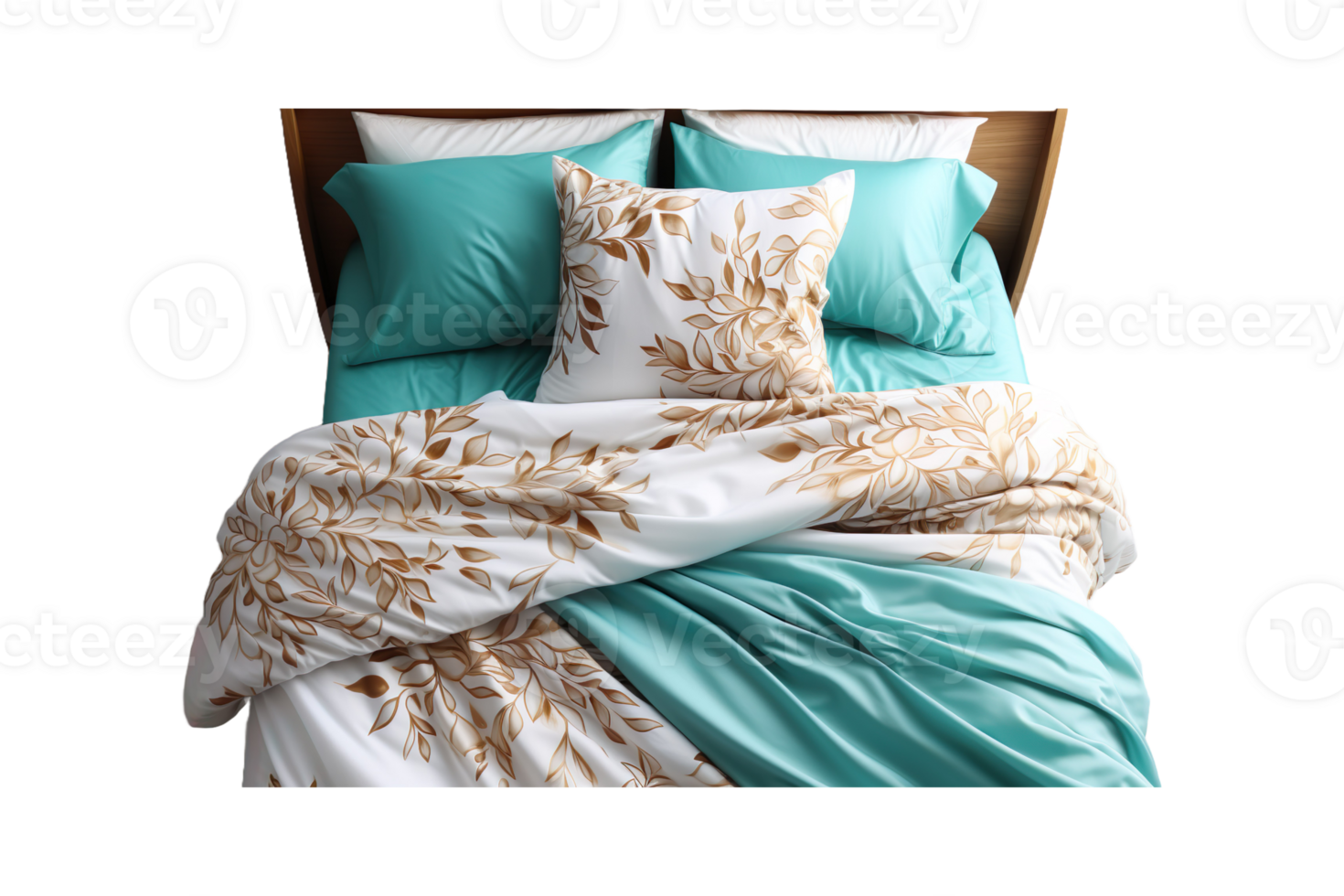 Cotton Double Bed Sheets isolated on transparent background. png