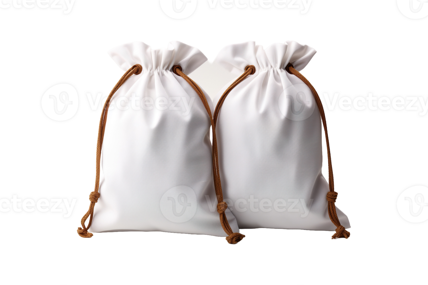 Cotton Drawstring Bags isolated on transparent background. png
