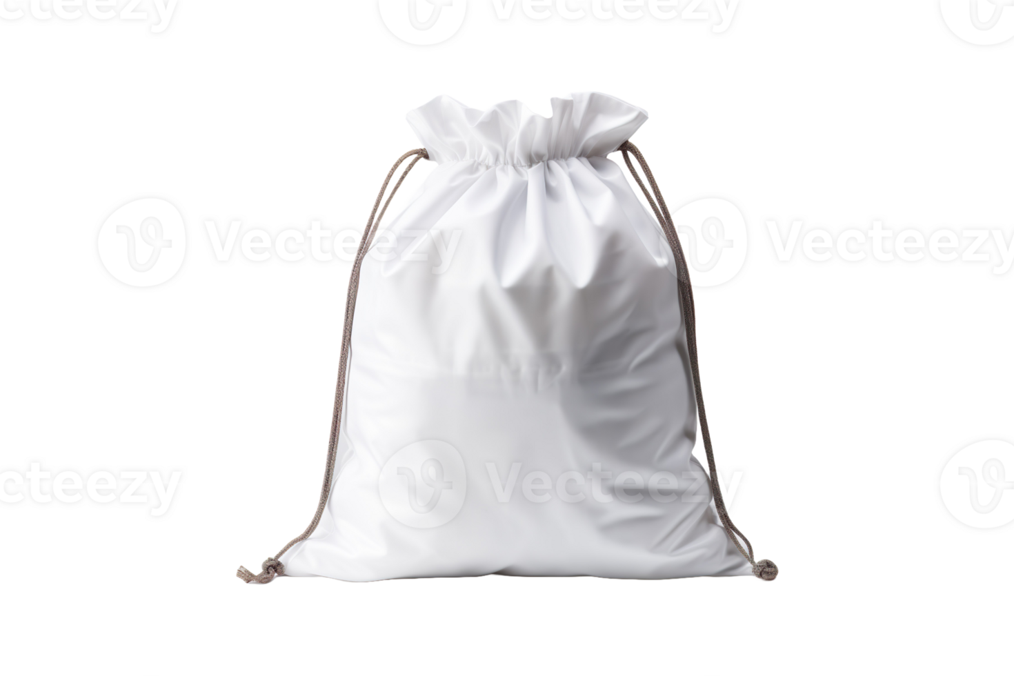 Cotton Laundry Bag isolated on transparent background. png