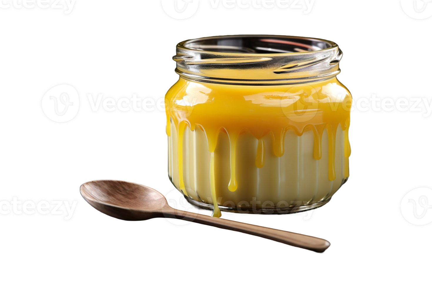 Cow Ghee isolated on transparent background. png