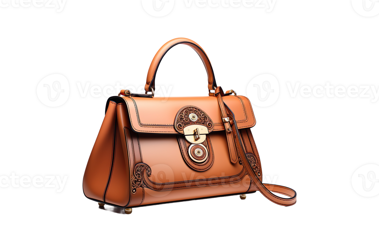 Designer Handbag isolated on transparent background. png