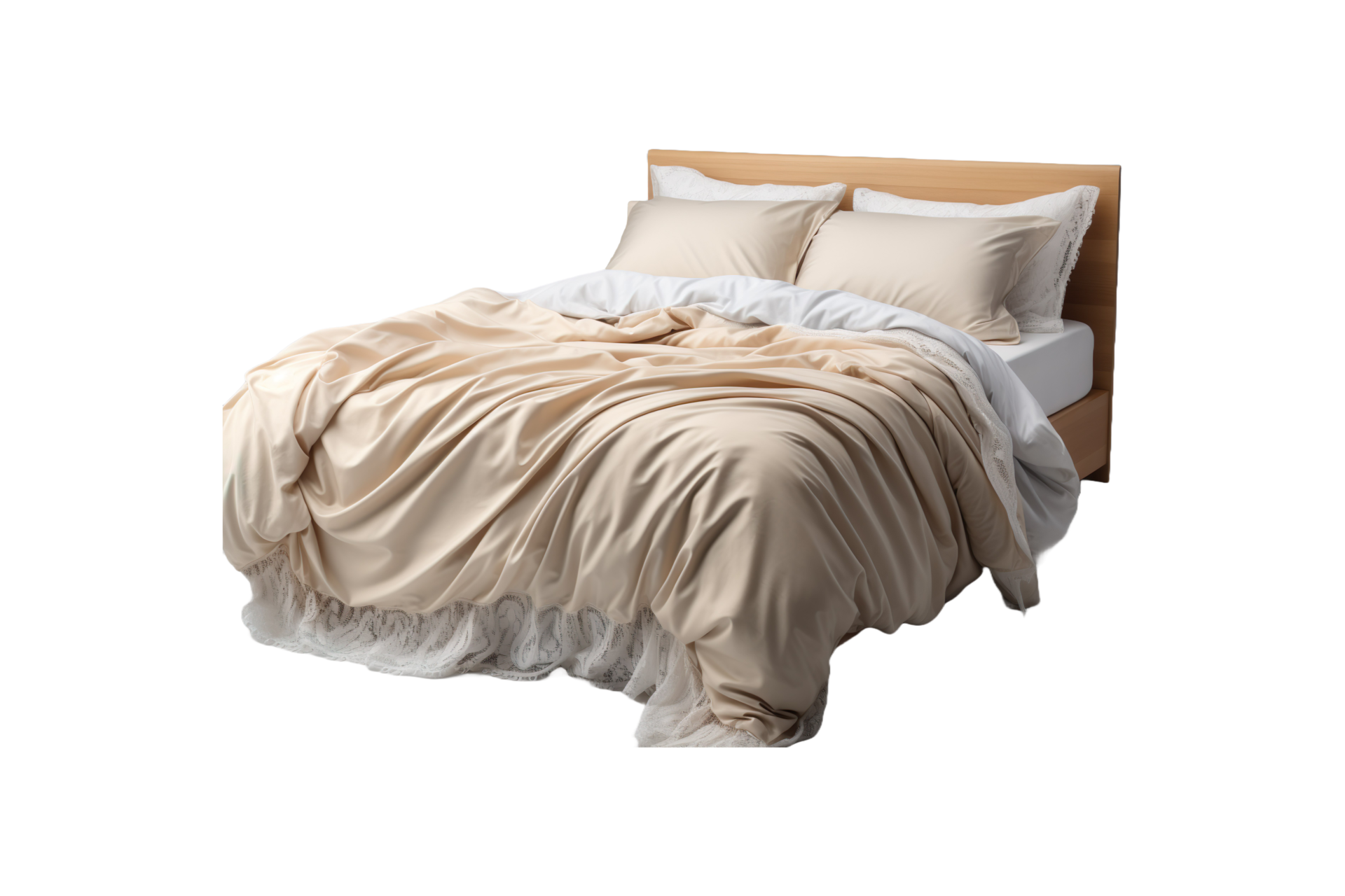 Double Bed Sheets isolated on transparent background. 47606510 PNG