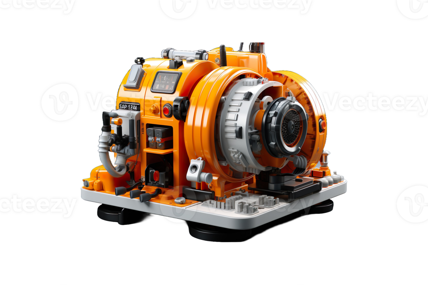 Drain Cleaning Machine isolated on transparent background. png