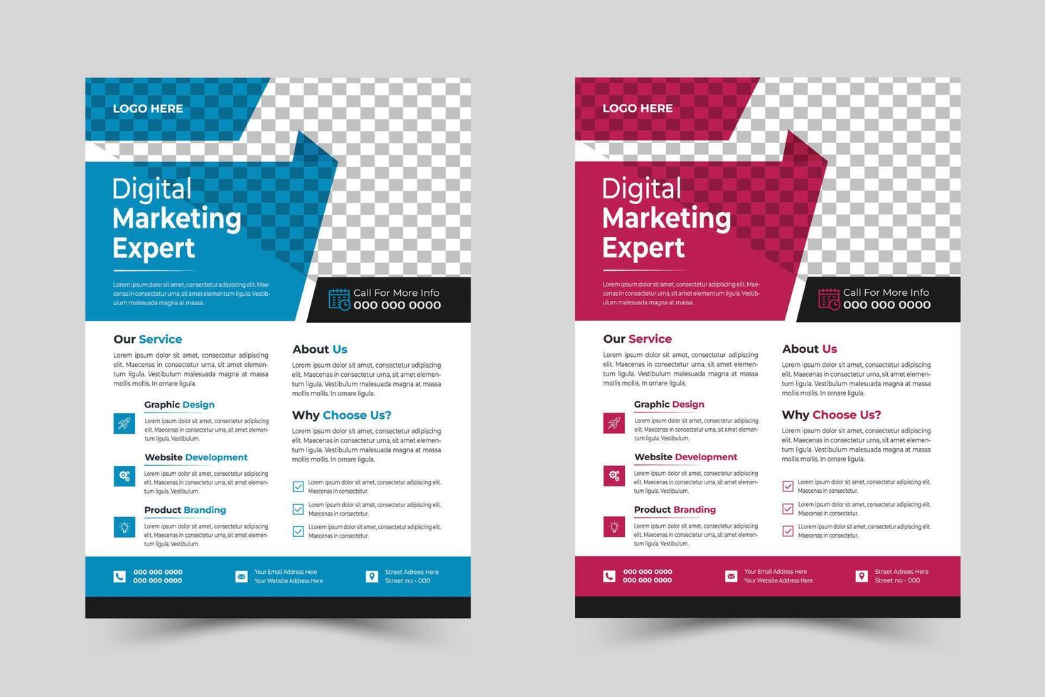 Corporate business flyer template. vector