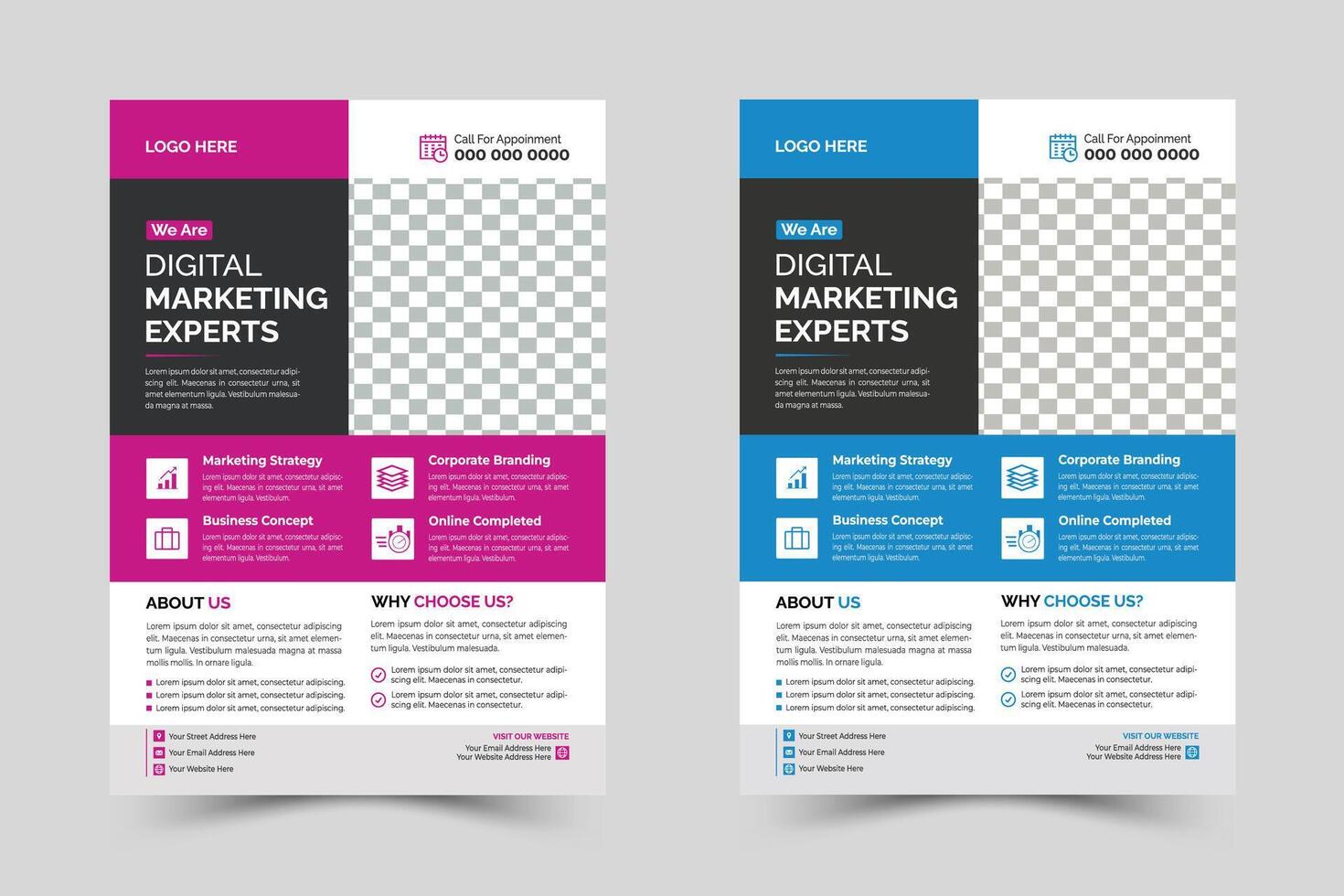Corporate business flyer template. vector
