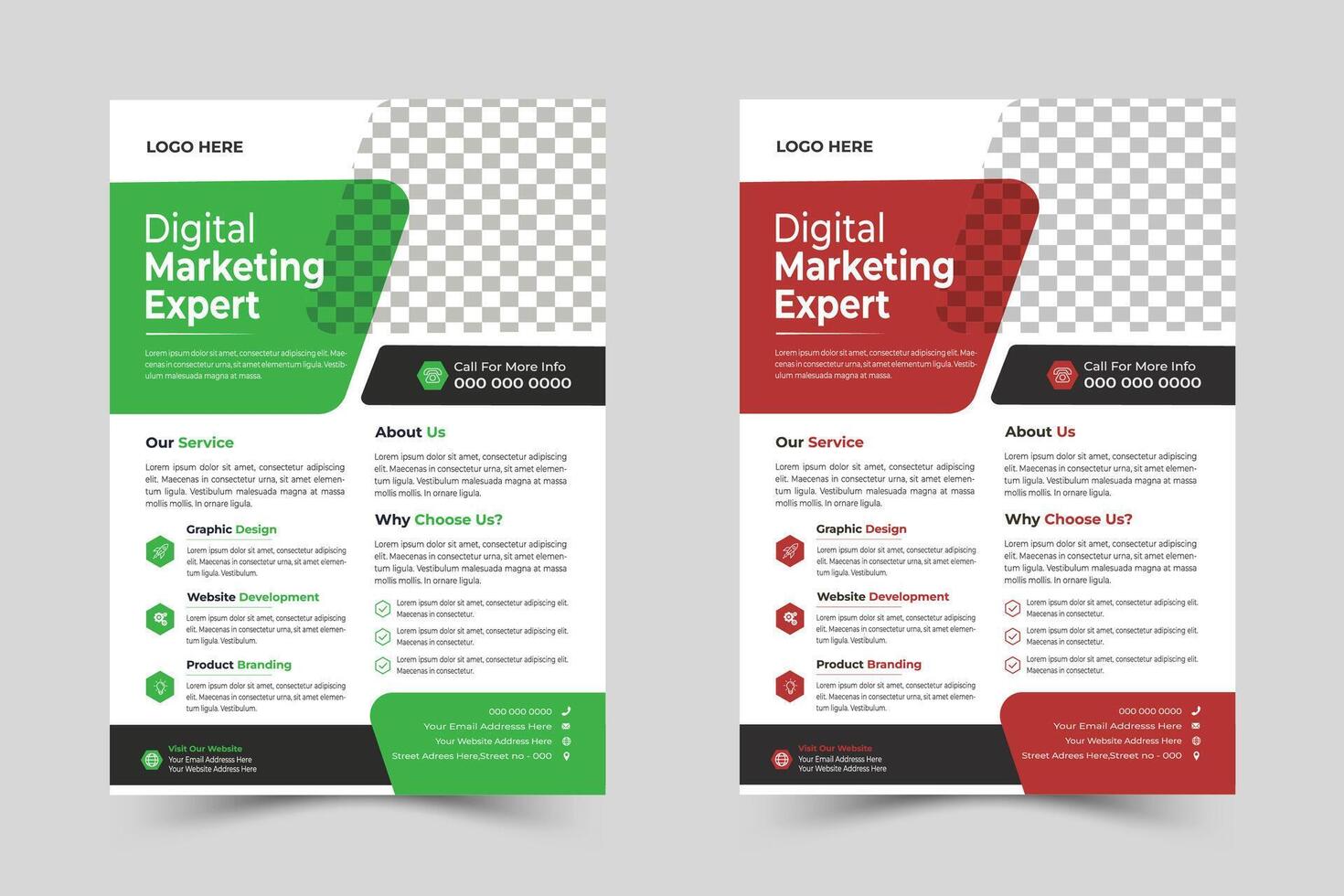 Corporate business flyer template. vector