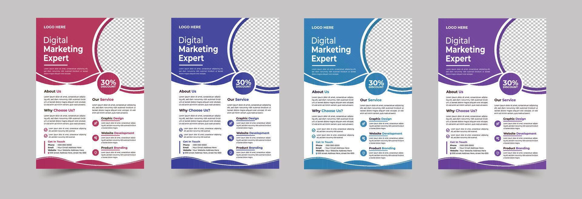 Corporate business flyer template. vector