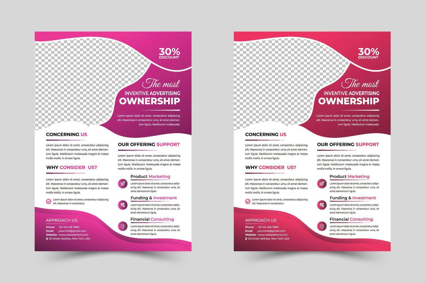 Corporate business flyer template. vector