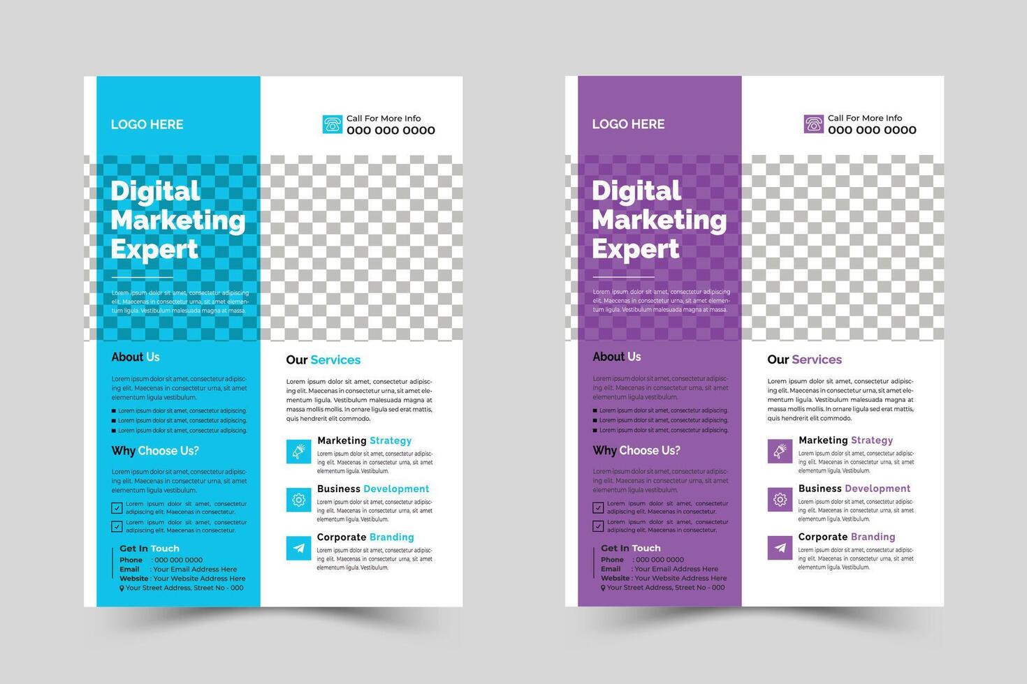 Corporate business flyer template. vector
