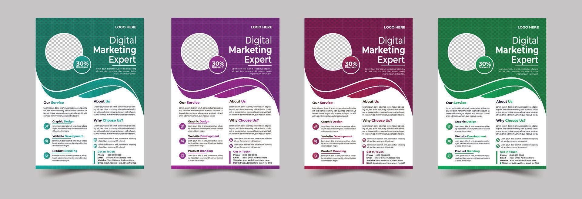 Corporate business flyer template. vector