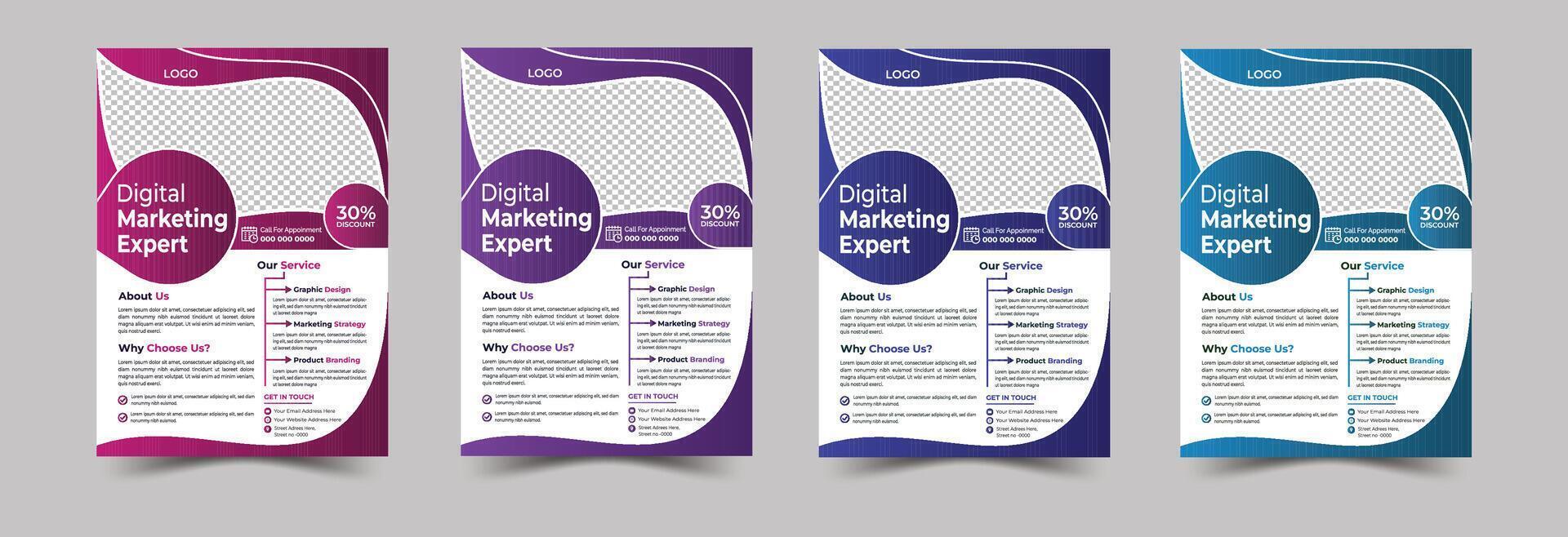 Corporate business flyer template. vector