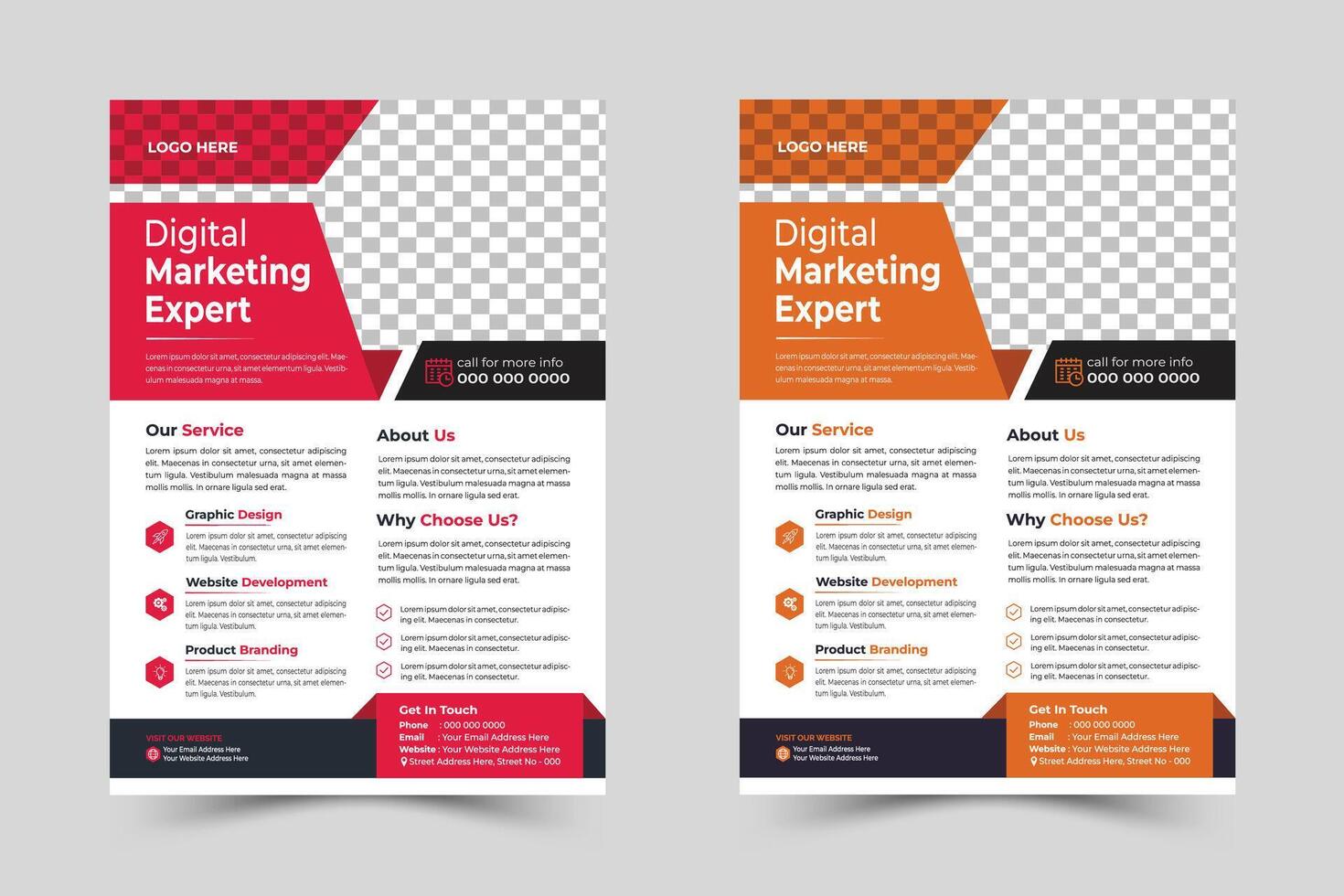 Corporate business flyer template. vector