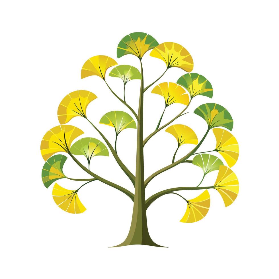 Beautiful Single Big Tree Illustration vector