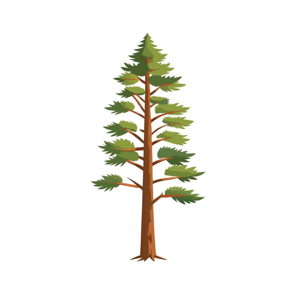Beautiful Single Big Tree Illustration vector