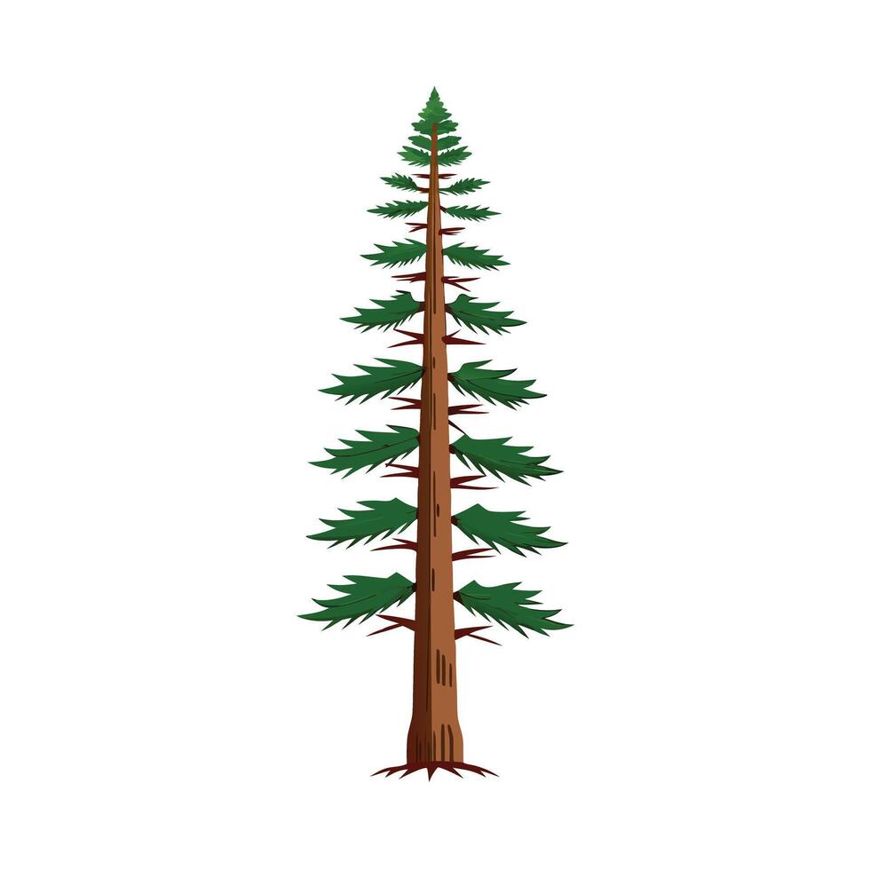 Beautiful Single Big Tree Illustration vector