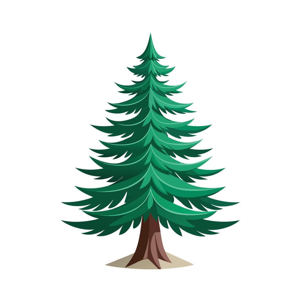 Beautiful Single Big Tree Illustration vector