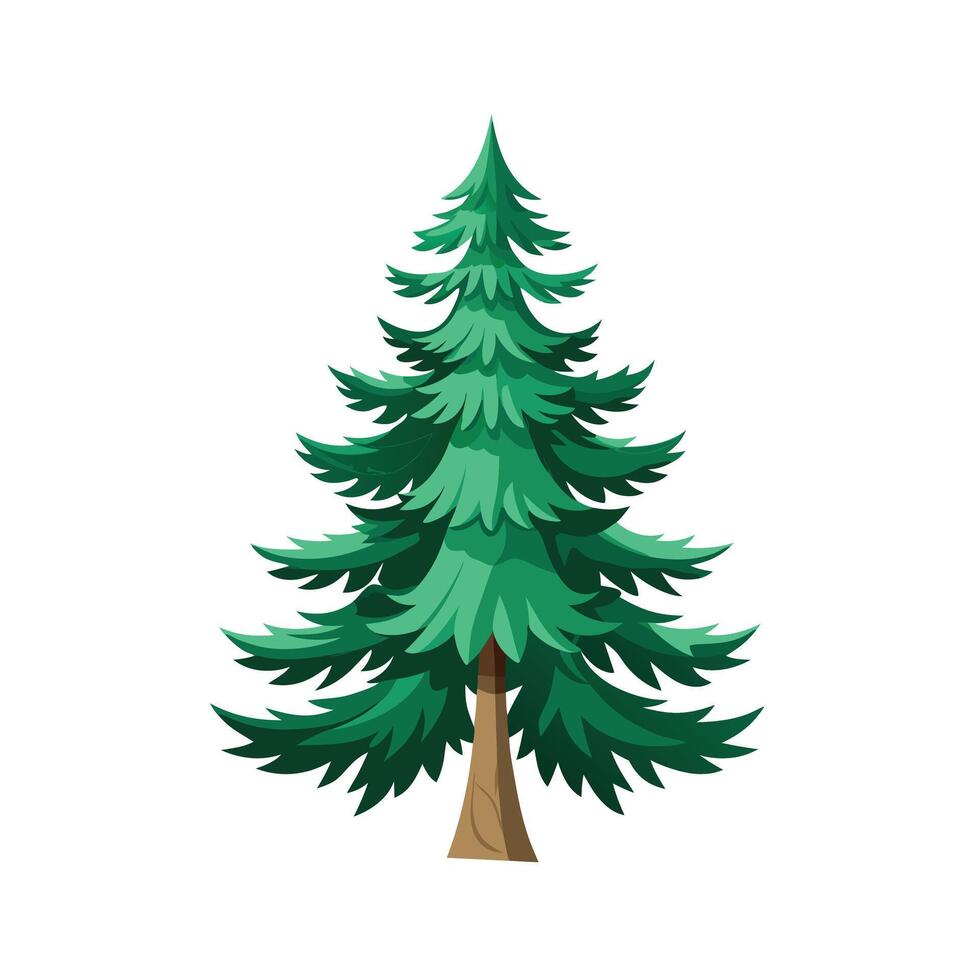 Beautiful Single Big Tree Illustration vector