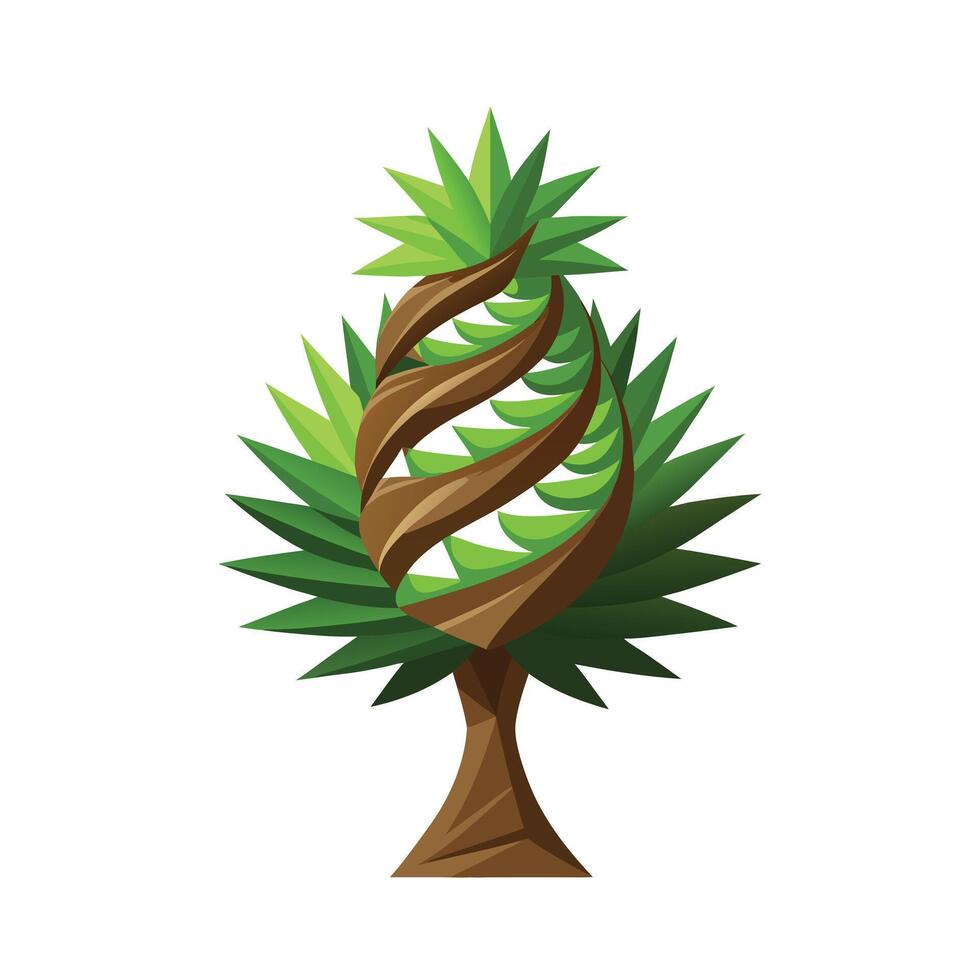 Beautiful Single Big Tree Illustration vector