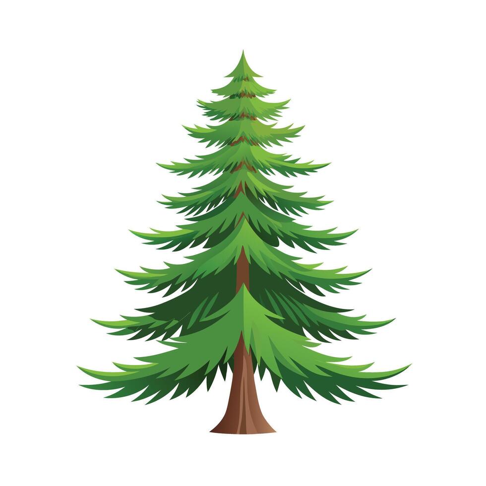 Beautiful Single Big Tree Illustration vector