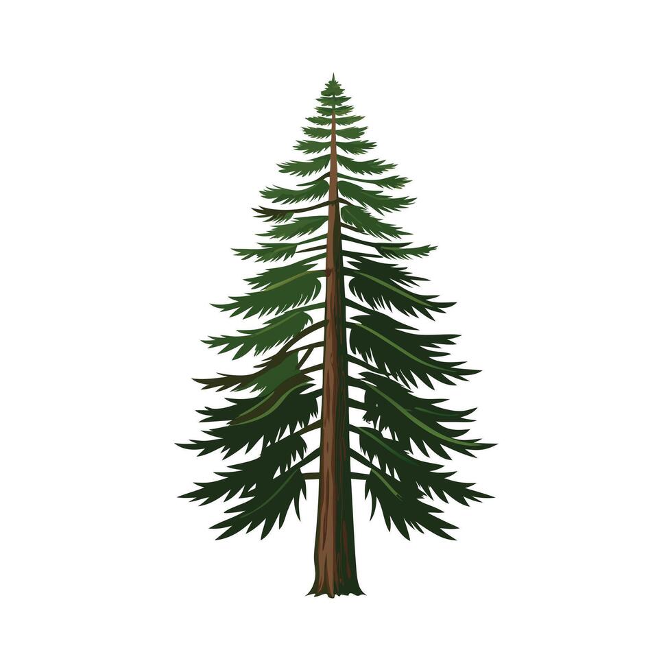 Beautiful Single Big Tree Illustration vector