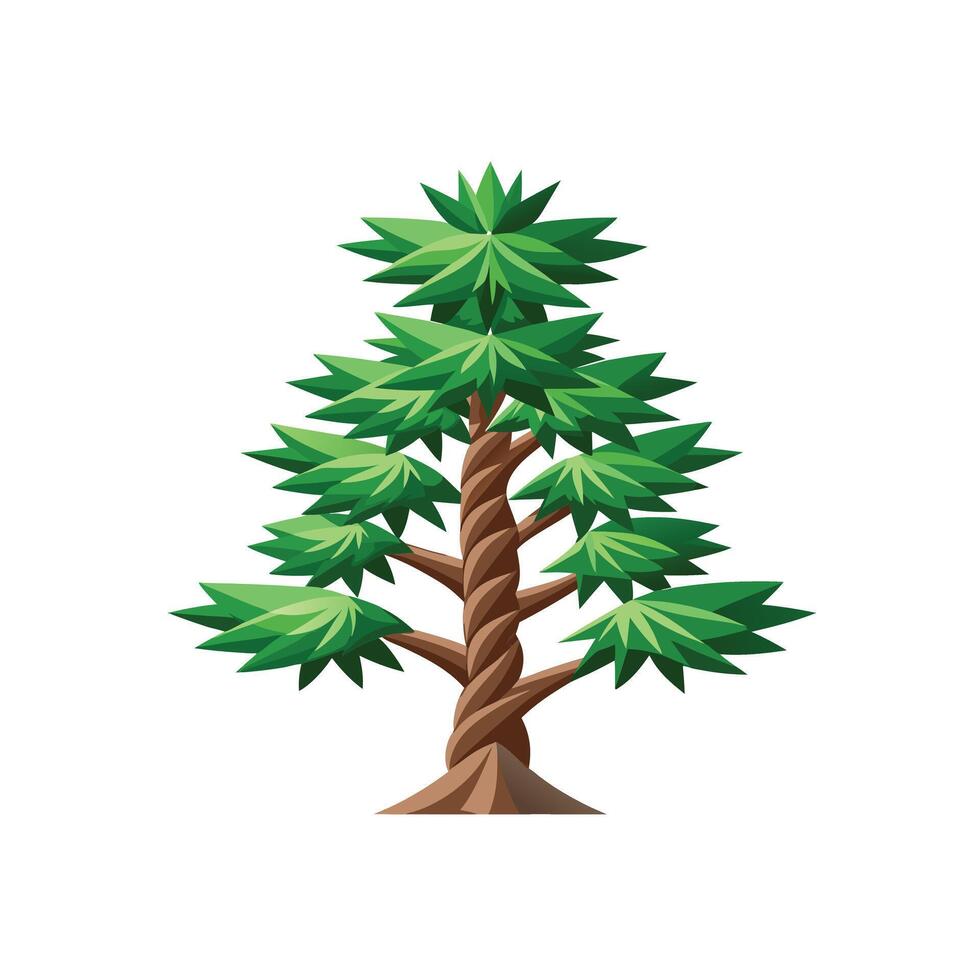Beautiful Single Big Tree Illustration vector
