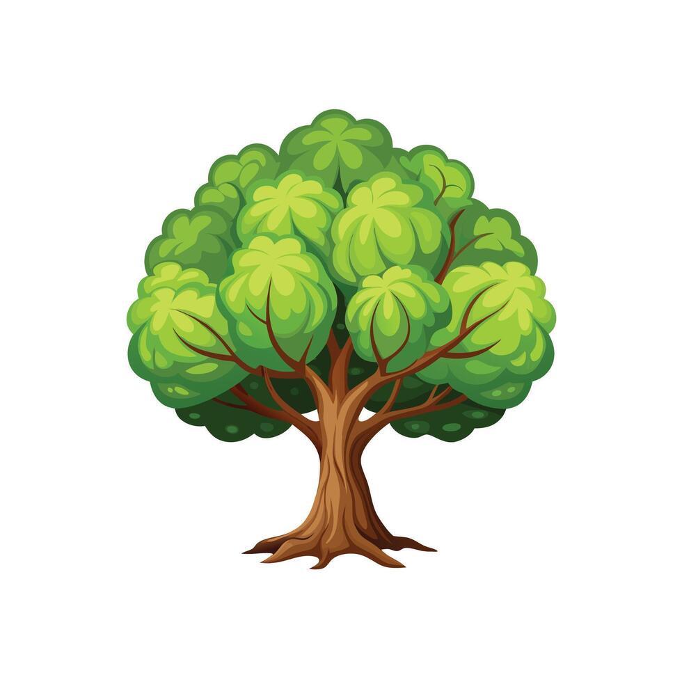 Beautiful Single Big Tree Illustration vector