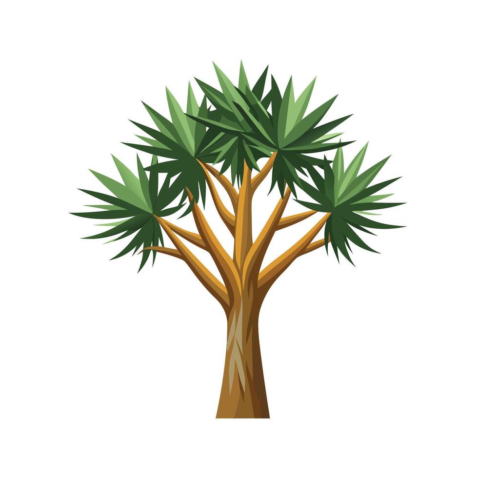Beautiful Single Big Tree Illustration vector