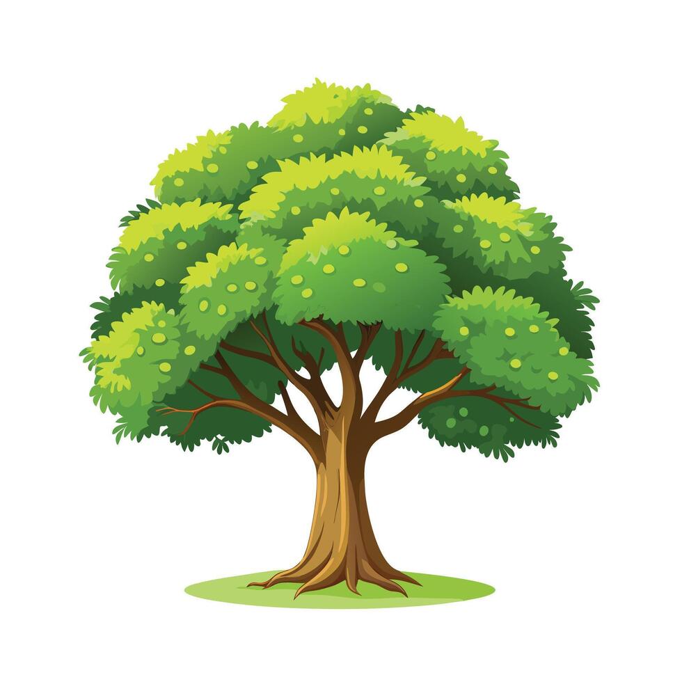 Beautiful Single Big Tree Illustration vector