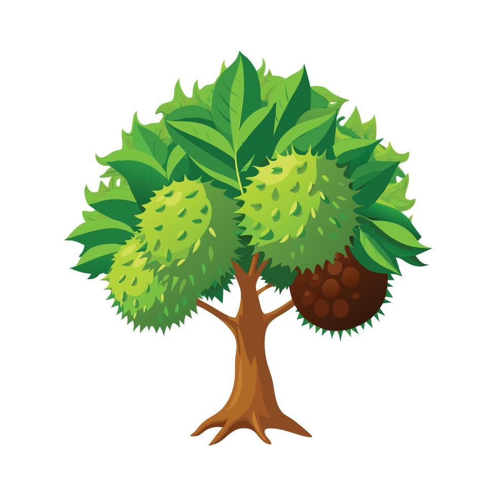 Beautiful Single Big Tree Illustration vector