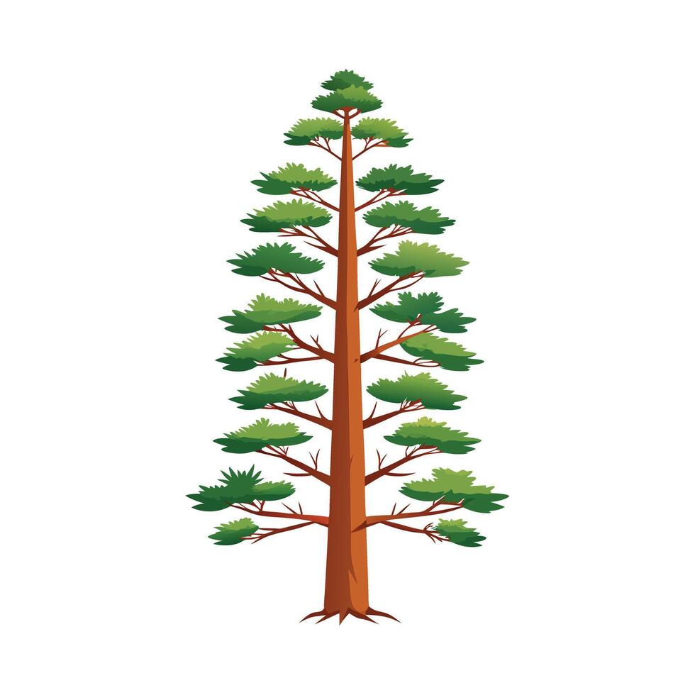 Beautiful Single Big Tree Illustration vector