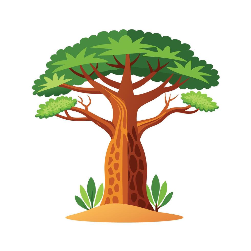 Beautiful Single Big Tree Illustration vector